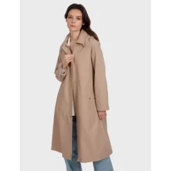 OAKWOOD Manteaux^Earth Beige - Manteau Long Deperlant A Capuche Amovible