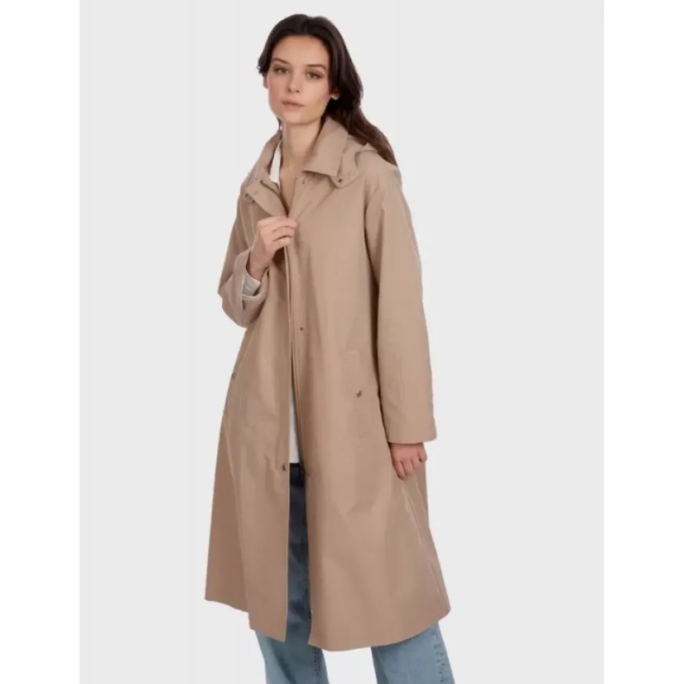 OAKWOOD Manteaux^Earth Beige - Manteau Long Deperlant A Capuche Amovible