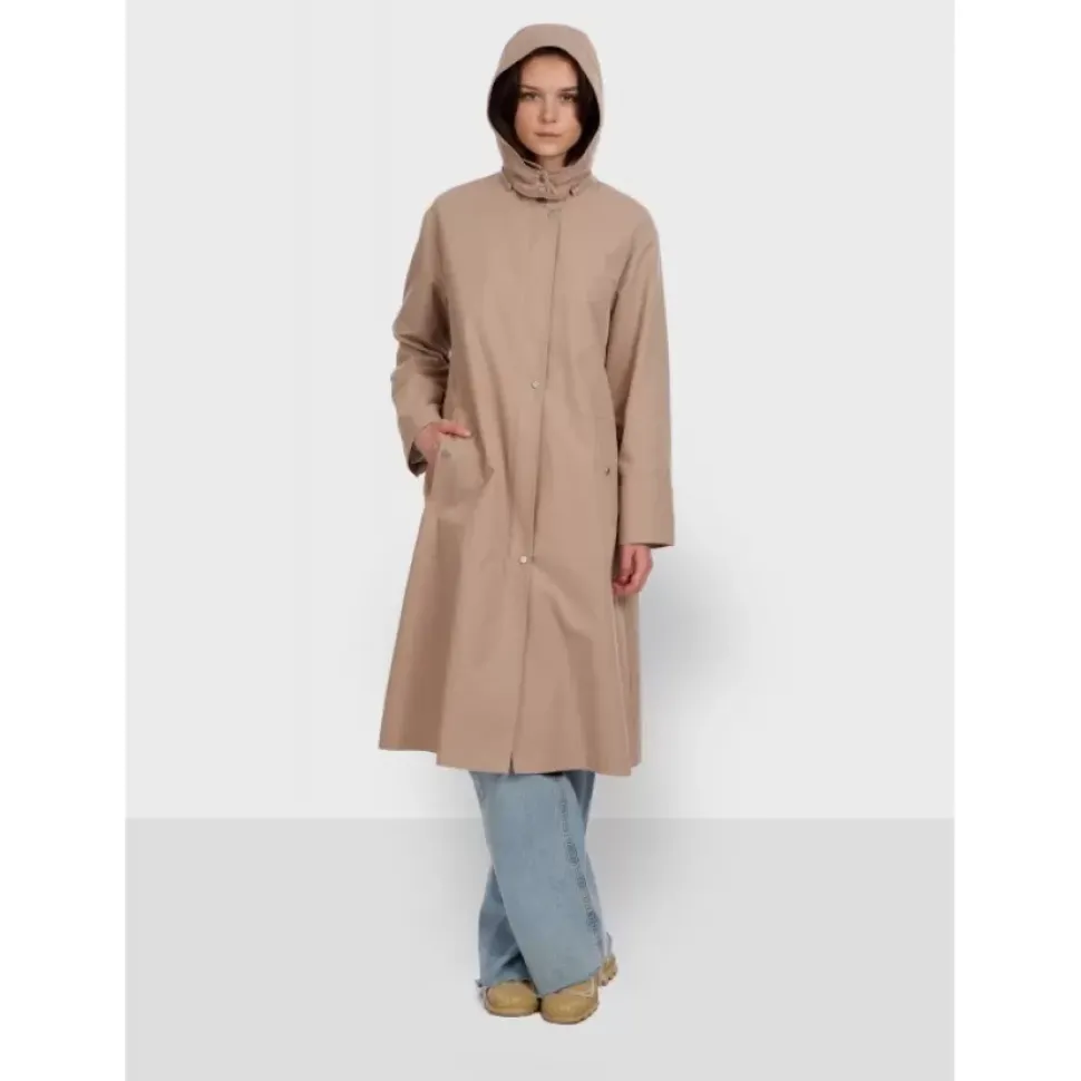 OAKWOOD Manteaux^Earth Beige - Manteau Long Deperlant A Capuche Amovible