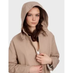 OAKWOOD Manteaux^Earth Beige - Manteau Long Deperlant A Capuche Amovible