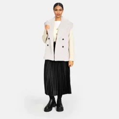 OAKWOOD Gilets^Edit Ivoire - Gilet Sans Manche Fausse Fourrure