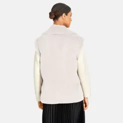 OAKWOOD Gilets^Edit Ivoire - Gilet Sans Manche Fausse Fourrure