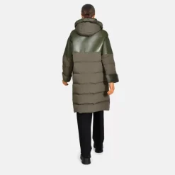 OAKWOOD Manteaux^Ella Kaki - Manteau Long En Fausse Fourrure / Nylon