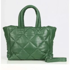 OAKWOOD Accessoires^Except Emeraude - Petit Sac Cabas En Cuir Veritable Matelasse