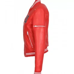 OAKWOOD Blousons^Flirt Rouge Fonce - Blouson Teddy En Cuir Veritable