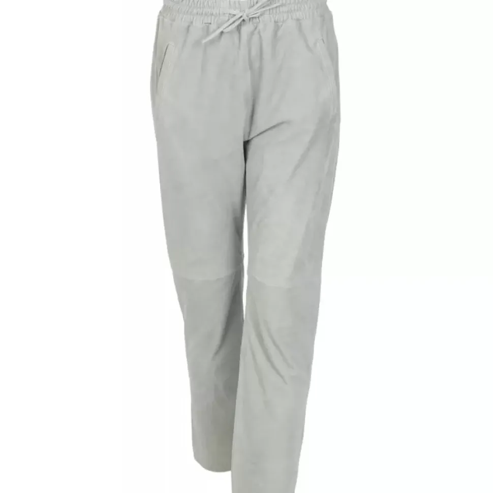 OAKWOOD Pantalons^Gift Amande - Pantalon Jogpant Cuir Veritable Chevre Velours