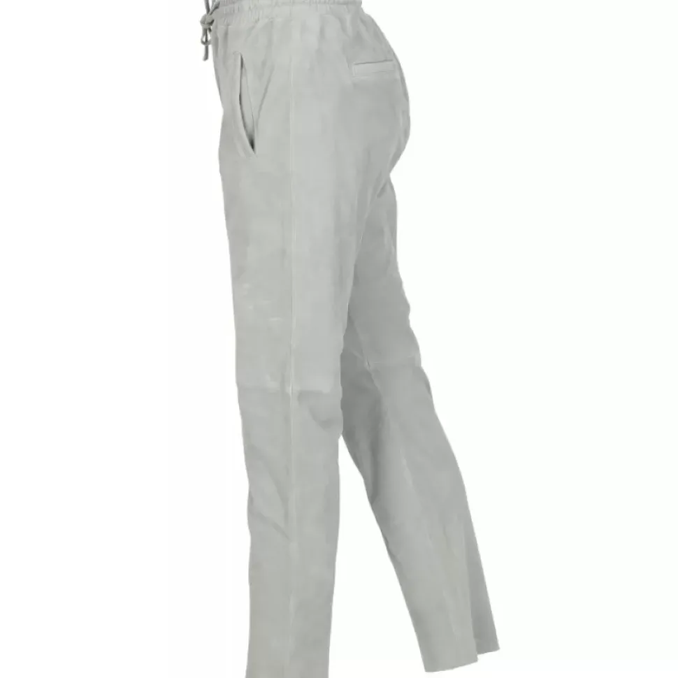 OAKWOOD Pantalons^Gift Amande - Pantalon Jogpant Cuir Veritable Chevre Velours