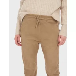 OAKWOOD Pantalons^Gift Beige - Pantalon Jogpant Cuir Veritable Chevre Velours