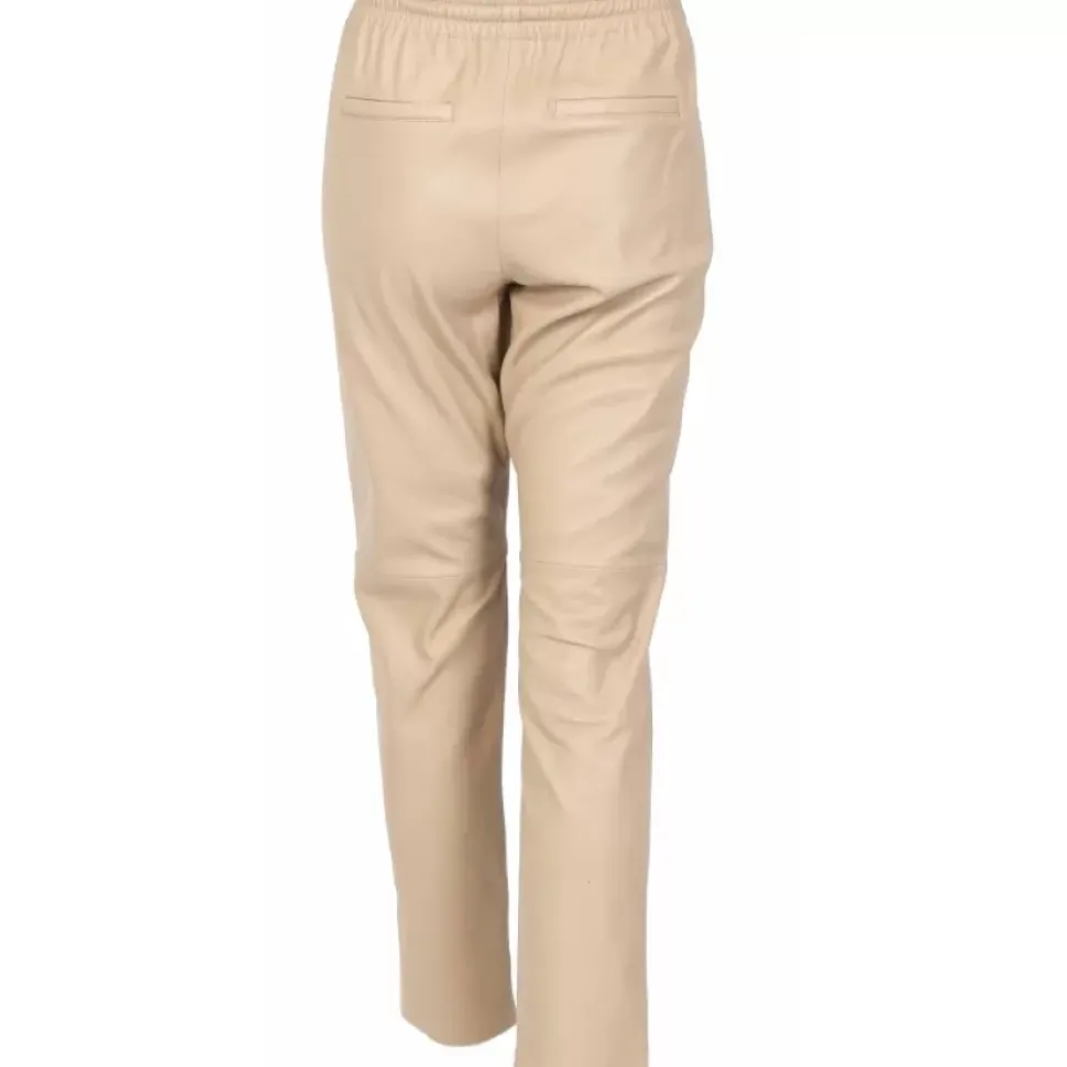 OAKWOOD Pantalons^Gift Beige Fonce- Pantalon Jogpant Cuir Veritable
