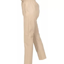 OAKWOOD Pantalons^Gift Beige Fonce- Pantalon Jogpant Cuir Veritable