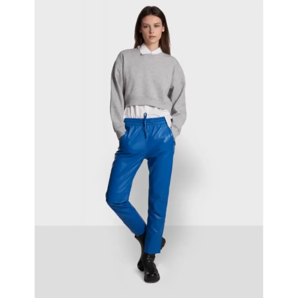 OAKWOOD Pantalons^Gift Bleu - Pantalon Jogpant Cuir Veritable