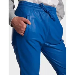 OAKWOOD Pantalons^Gift Bleu - Pantalon Jogpant Cuir Veritable