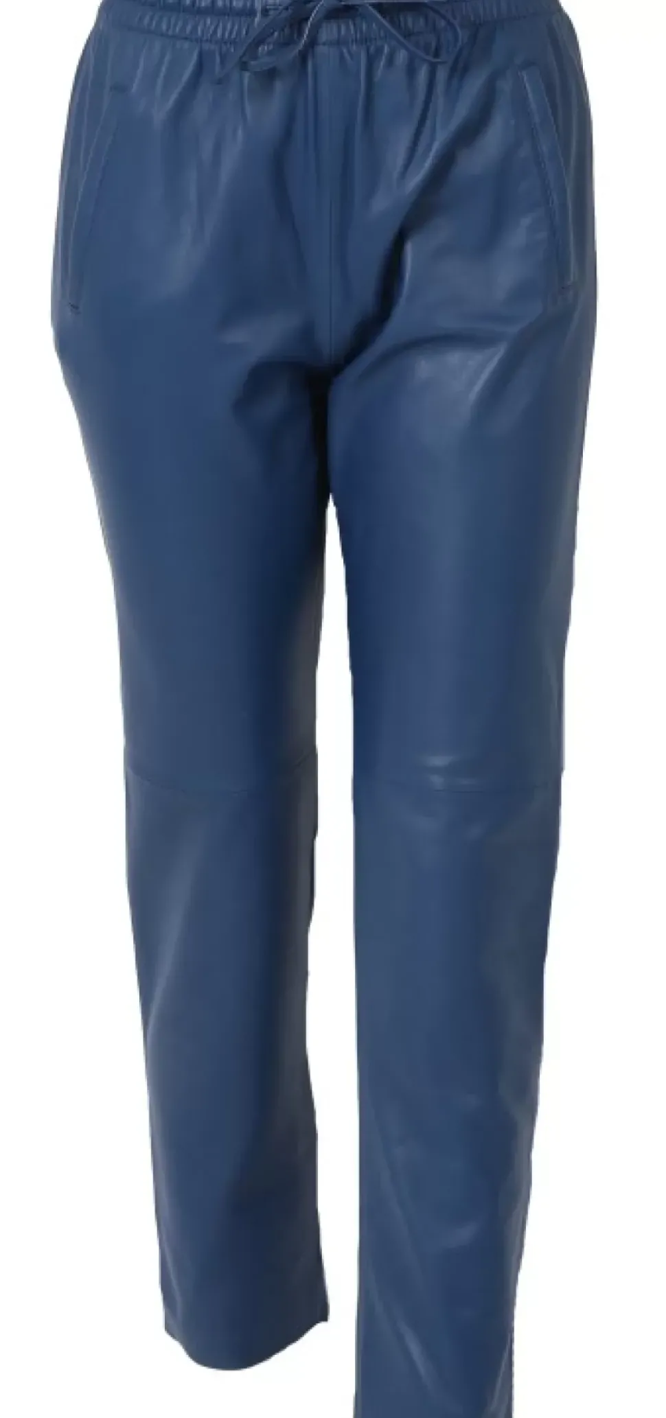 OAKWOOD Pantalons^Gift Bleu Fonce - Pantalon Jogpant Cuir Veritable