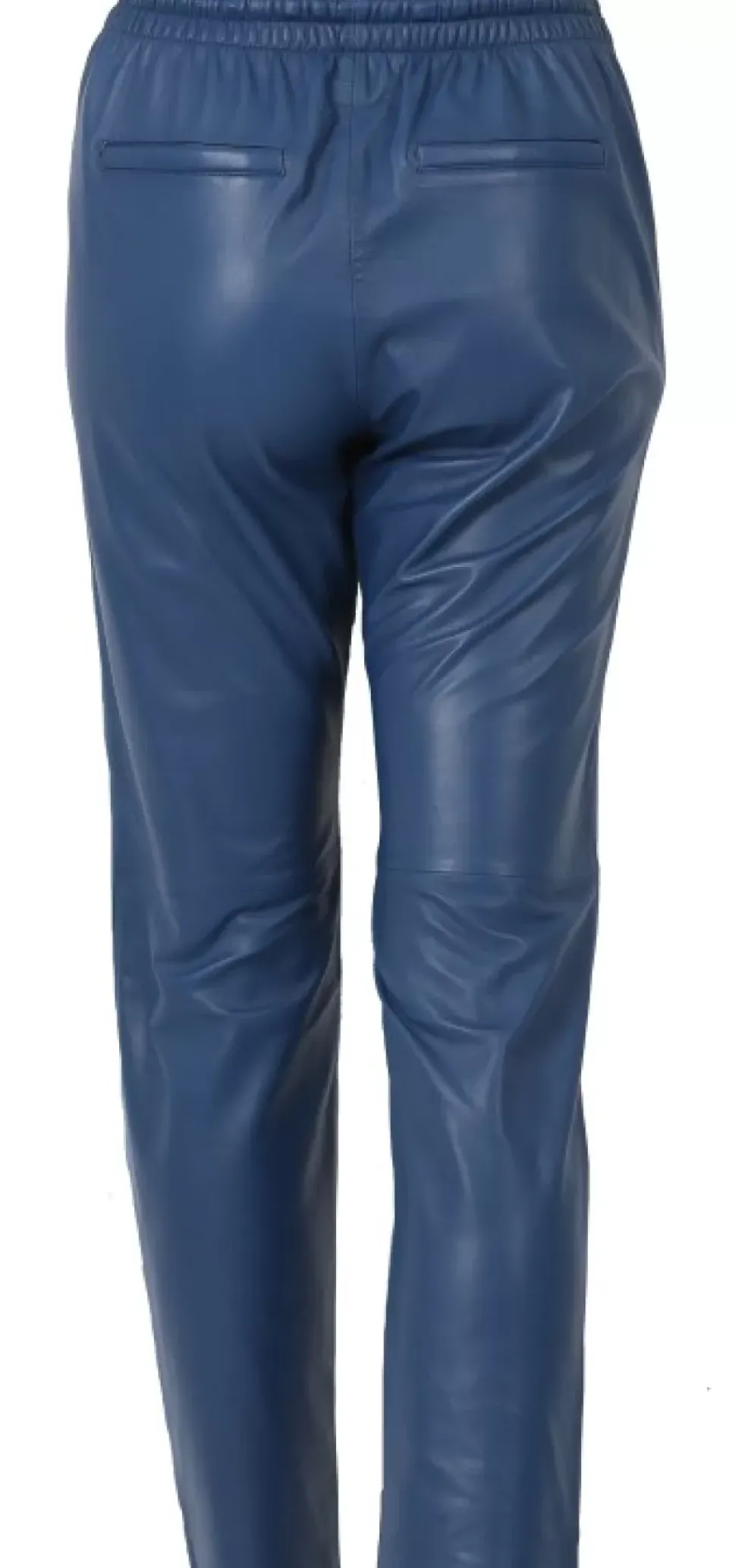 OAKWOOD Pantalons^Gift Bleu Fonce - Pantalon Jogpant Cuir Veritable