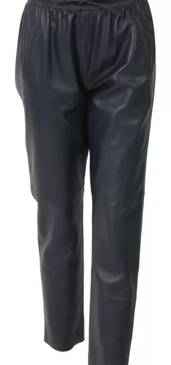 OAKWOOD Pantalons^Gift Bleu Marine - Pantalon Jogpant Cuir Veritable