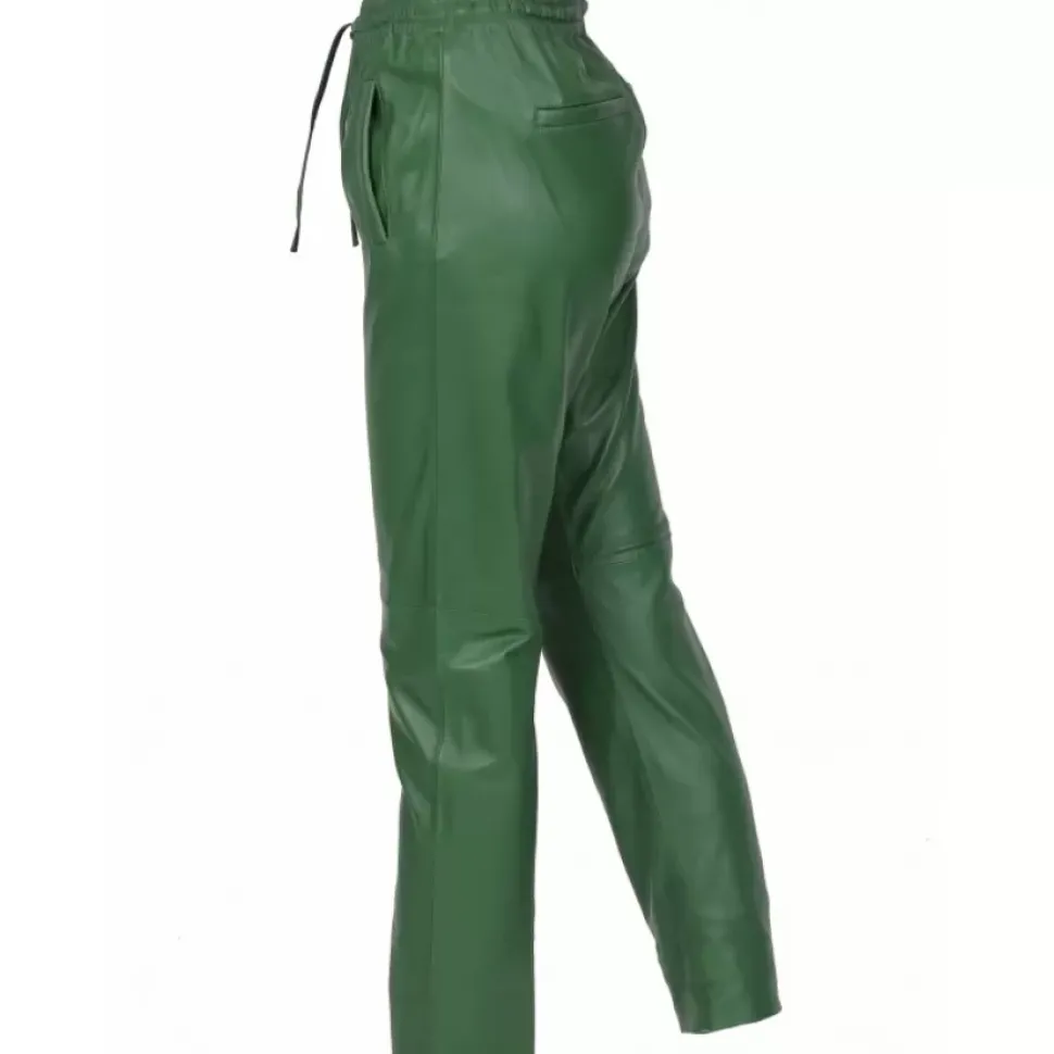 OAKWOOD Pantalons^Gift Emeraude - Pantalon Jogpant Cuir Veritable