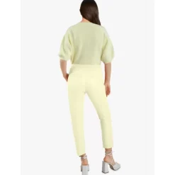 OAKWOOD Pantalons^Gift Jaune Clair - Jogpant En Cuir Veritable