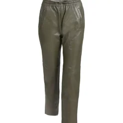 OAKWOOD Pantalons^Gift Kaki - Pantalon Jogpant Cuir Veritable