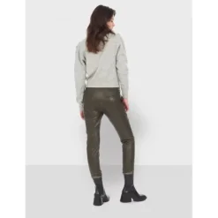 OAKWOOD Pantalons^Gift Kaki Fonce - Pantalon Jogpant Cuir Veritable