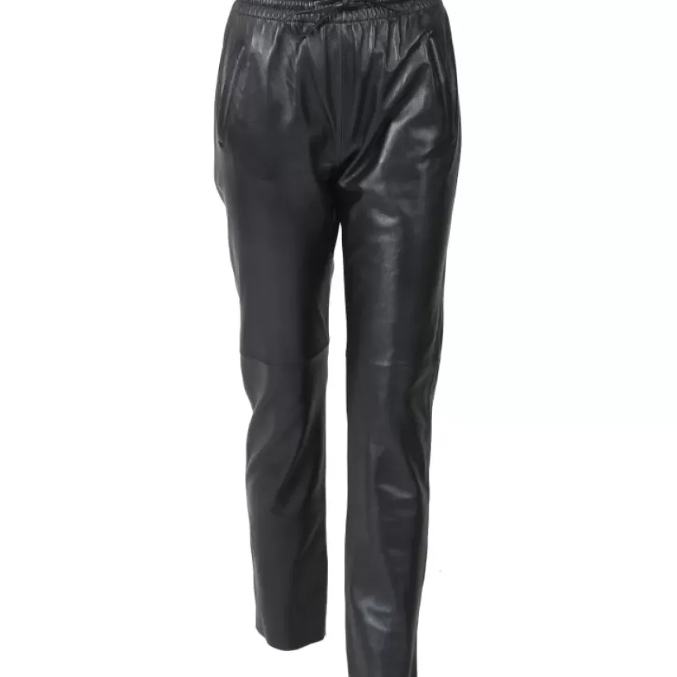 OAKWOOD Pantalons^Gift Metal Noir - Pantalon Jogpant Cuir Veritable