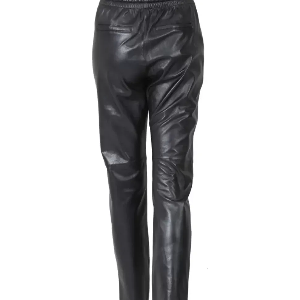 OAKWOOD Pantalons^Gift Metal Noir - Pantalon Jogpant Cuir Veritable