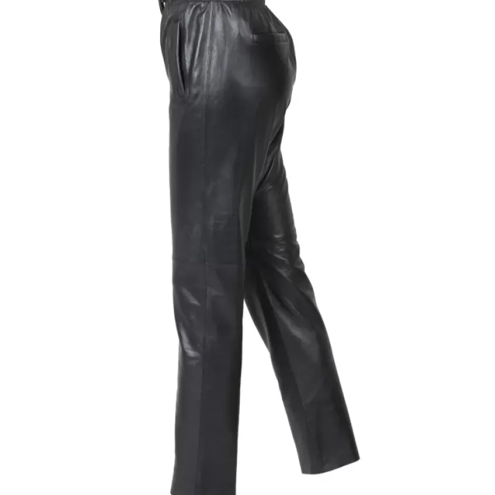 OAKWOOD Pantalons^Gift Metal Noir - Pantalon Jogpant Cuir Veritable