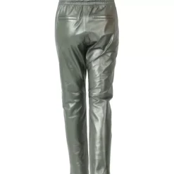 OAKWOOD Pantalons^Gift Metal Vert Fonce - Pantalon Jogpant Cuir Veritable