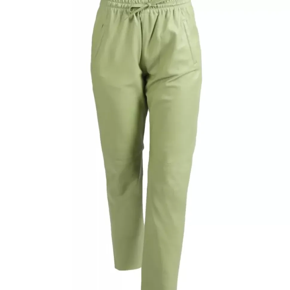 OAKWOOD Pantalons^Gift Vert Clair - Pantalon Jogpant Cuir Veritable