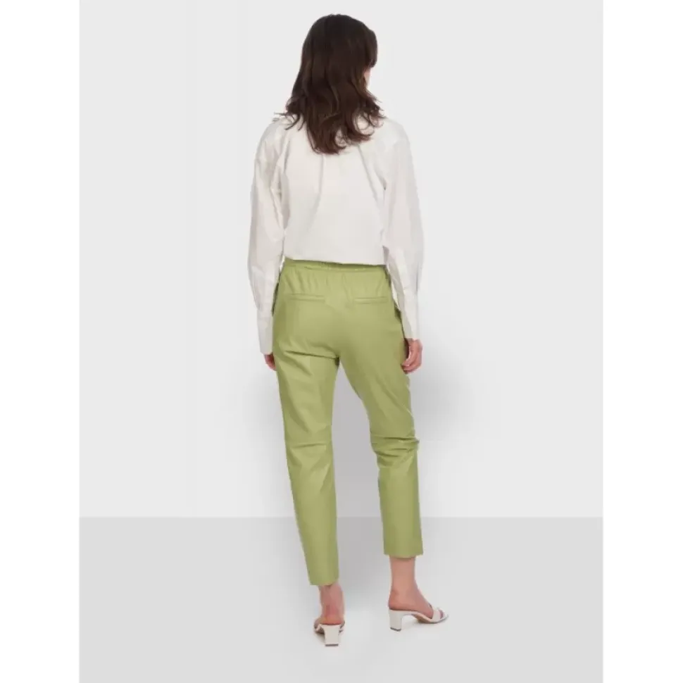 OAKWOOD Pantalons^Gift Vert Clair - Pantalon Jogpant Cuir Veritable