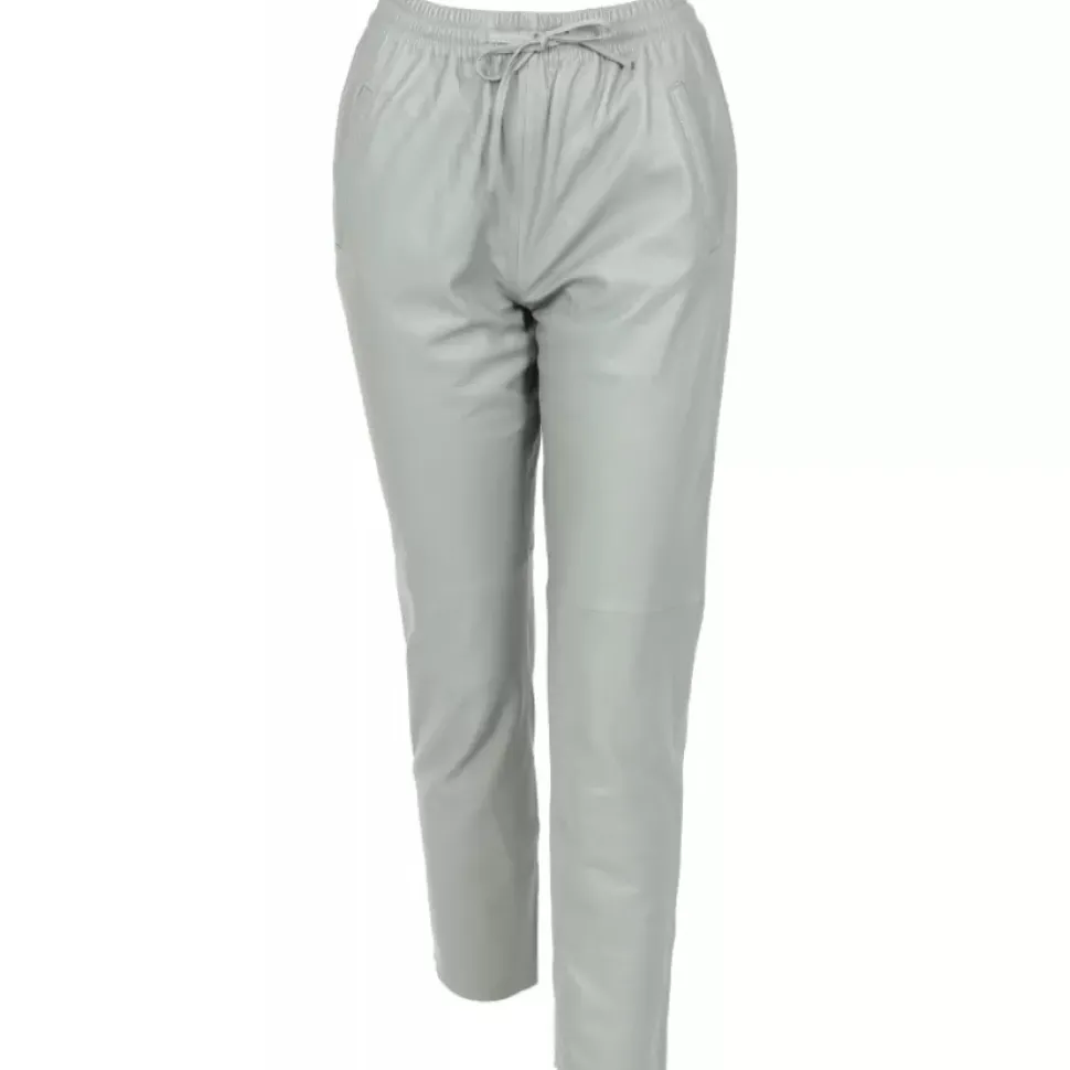 OAKWOOD Pantalons^Gift Vert Pale - Pantalon Jogpant Cuir Veritable