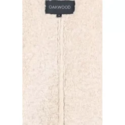 OAKWOOD Blousons^Gloria Platine - Bombardier Court A Capuche En Tissu Effet Mouton Retourne