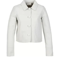 OAKWOOD Vestes^Grace Blanc - Veste Courte En Cuir Veritable