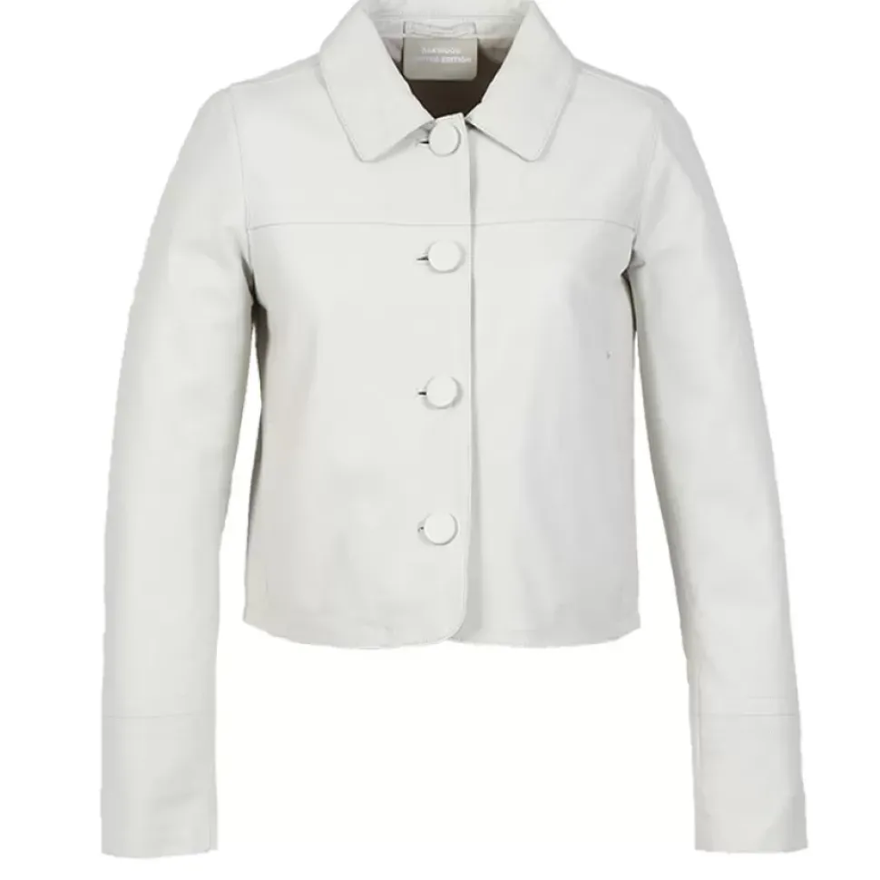 OAKWOOD Vestes^Grace Blanc - Veste Courte En Cuir Veritable