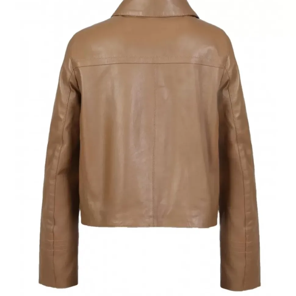 OAKWOOD Vestes^Grace Cafe - Veste Courte En Cuir Veritable