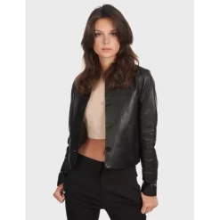 OAKWOOD Vestes^Grace Noir - Veste Courte En Cuir Veritable