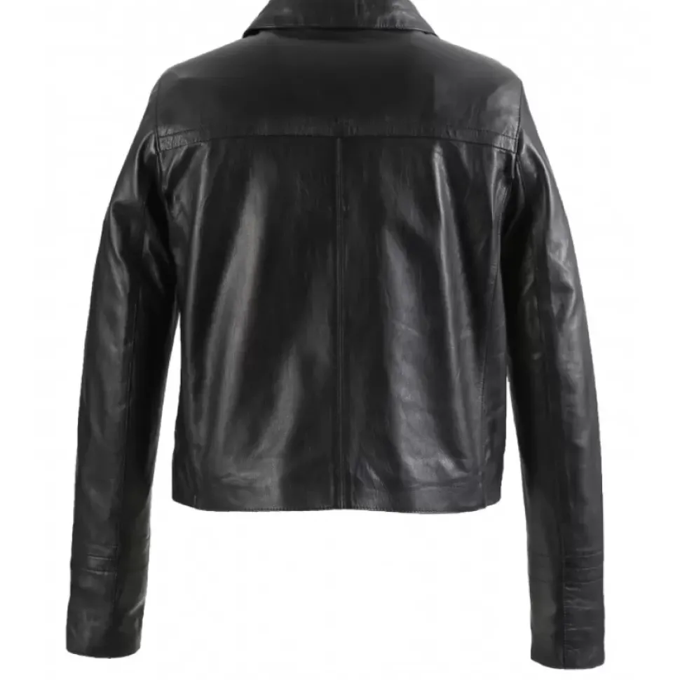 OAKWOOD Vestes^Grace Noir - Veste Courte En Cuir Veritable