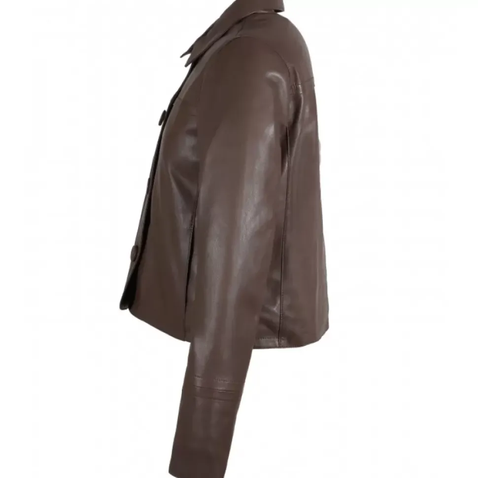 OAKWOOD Vestes^Grace Smoke - Veste Courte En Cuir Veritable