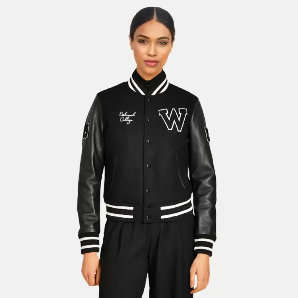 OAKWOOD Blousons^Graduate Noir - Blouson En Cuir Veritable