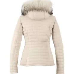 OAKWOOD Doudounes^Happy Ivoire - Doudoune En Cuir Veritable A Capuche & Fourrure