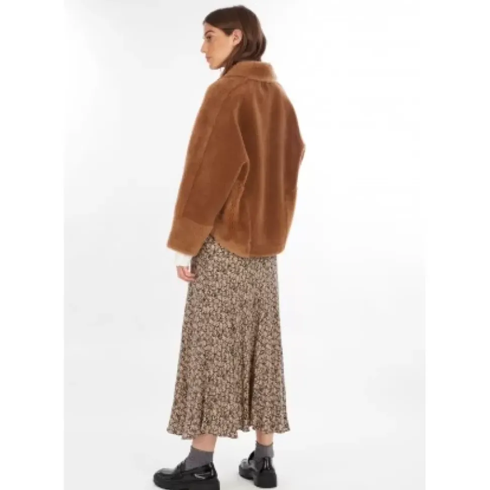 OAKWOOD Vestes^Helen Cognac - Veste Reversible Effet Peau Lainee