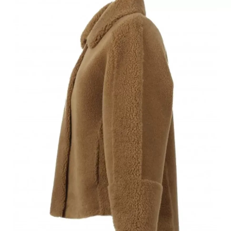 OAKWOOD Vestes^Helen Cognac - Veste Reversible Effet Peau Lainee