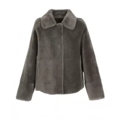 OAKWOOD Vestes^Helen Kaki Fonce - Veste Reversible Effet Peau Lainee