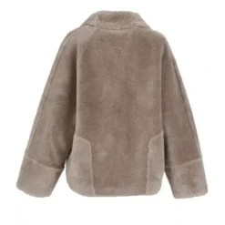 OAKWOOD Vestes^Helen Taupe - Veste Reversible Effet Peau Lainee
