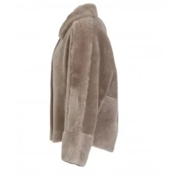 OAKWOOD Vestes^Helen Taupe - Veste Reversible Effet Peau Lainee