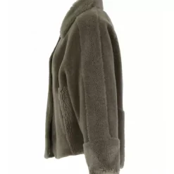 OAKWOOD Vestes^Helen Vert Pale - Veste Reversible Effet Peau Lainee