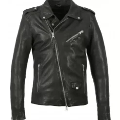 OAKWOOD Blousons^Hell Gris Fonce - Blouson Biker A Fermeture Asymetrique