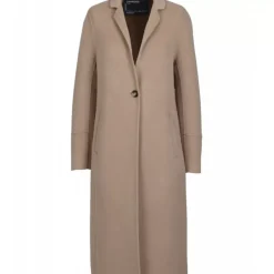 OAKWOOD Manteaux^Helsinki Taupe - Manteau En Laine Melangee