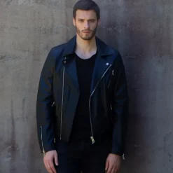 OAKWOOD Blousons^Hommage Noir - Blouson Asymetrique En Cuir Veritable
