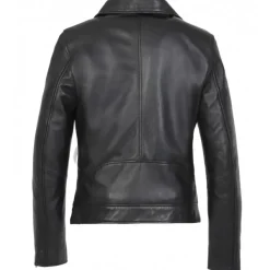 OAKWOOD Blousons^Hommage Noir - Blouson Asymetrique En Cuir Veritable