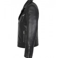 OAKWOOD Blousons^Hommage Noir - Blouson Asymetrique En Cuir Veritable